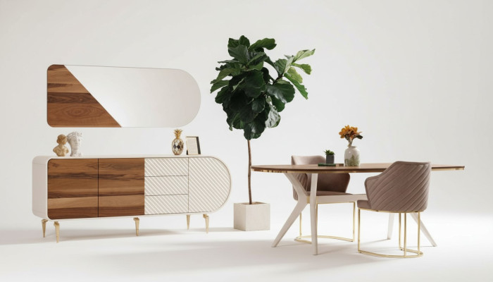 Esszimmer Esstisch Stuhl Set Gruppe Garnitur Tisch Luxus Tische Garnitur 5tlg.