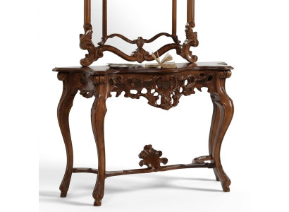 Designer Konsolentisch Holz Tisch Konsole Luxus Konsolen Tische Italien Möbel