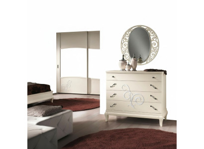 Kommode Spiegel Kommoden Schrank Regal Konsole Möbel Italy Garnitur Set 2tlg.