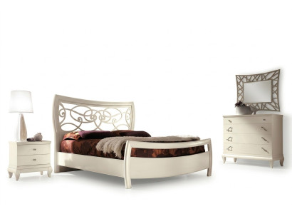 Schlafzimmer - ložnice Bett - postel Nachttisch - noční stolek Kommode - komoda Spiegel - zrcadlo Garnitur - sada Gruppe - skupina Betten Set 5tlg. - sada postelí 5 kusů