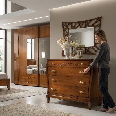 Design Kommode Schrank Luxus Holz Kommoden Schrank Regal Konsole Möbel Anrichte  Design komoda Skříň Luxus Dřevo Komody Skříň Regál Konzola Nábytek Buffer