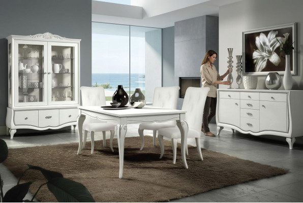 Stůl Dřevo Stoly Moderní Design Jídelna Jídlo Luxus Itálie Rozkládací stůl