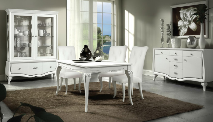 Stůl Dřevo Stoly Moderní Design Jídelna Jídlo Luxus Itálie Rozkládací stůl