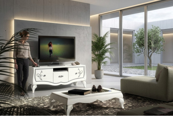 rtv Lowboard skříň Sideboard skříň televize Dřevo Moderní Komoda Design Nábytek Nový