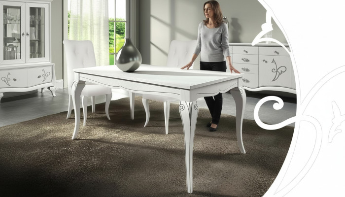 Stůl jídelní rozkládací stůl xxl stoly moderní dřevo jíst jídelní obývací pokoj design bílý nový