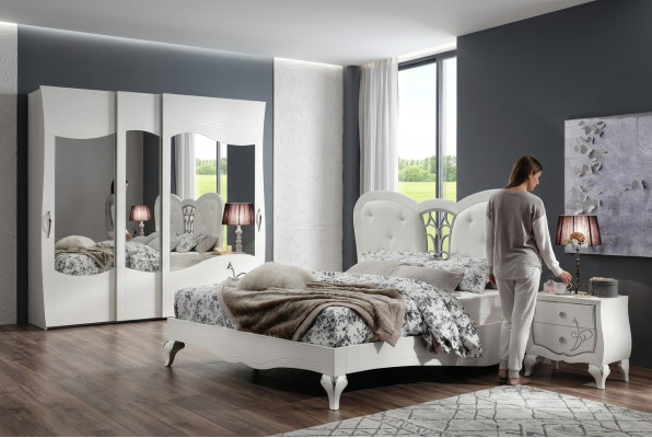 Postel Polstern Design Luxus Dvoulůžkové hotelové postele Ložnice Postele dřevěného rámu