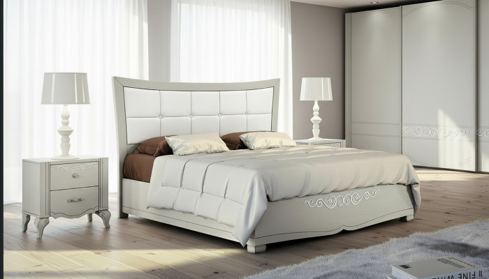 Luxus Set 3tlg Schlafzimmer Bett Nachttisch Betten Garnitur Holz Doppel Modern