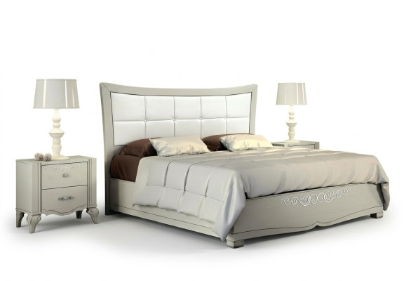 Luxus Set 3tlg Schlafzimmer Bett Nachttisch Betten Garnitur Holz Doppel Modern