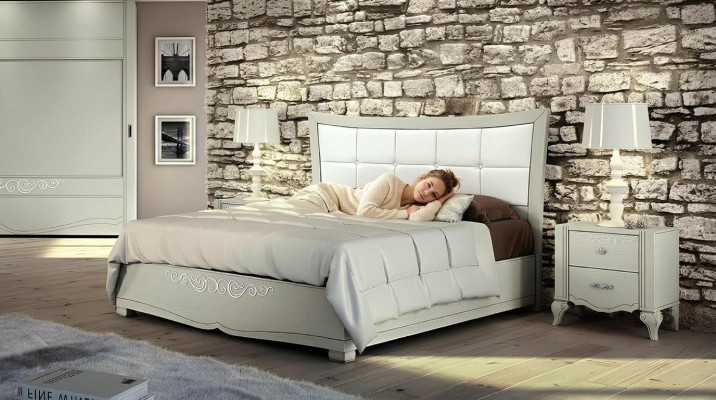 Postel polštář design luxus dvojlůžko pokoje dřevo moderní postelový rám nový