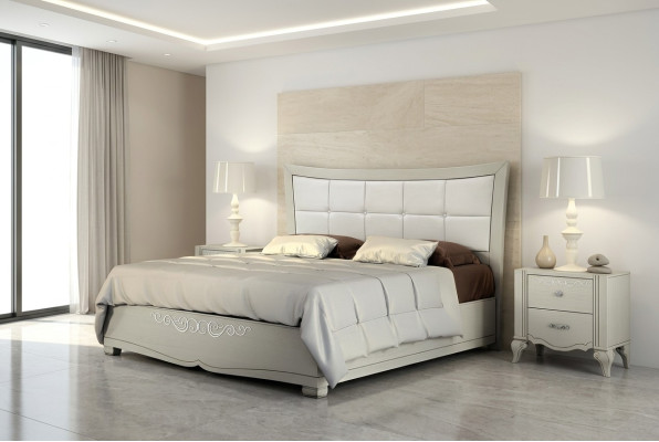 Postel polštář design luxus dvojlůžko pokoje dřevo moderní postelový rám nový