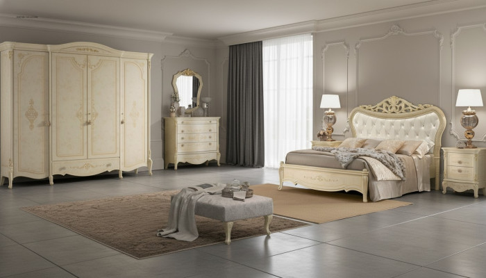 Chesterfield Bed Luxus Betten Upholstered Bed Double Bed Classic Wood Hotel