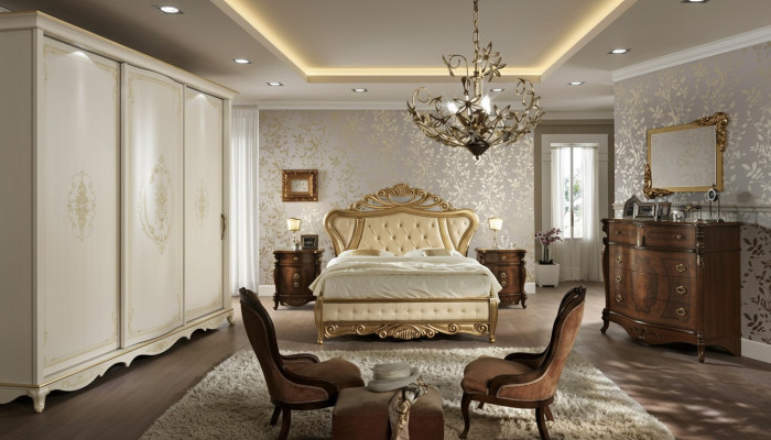Schlafzimmer nábytek - postel, skříň, šuplík, noční stolek se zásuvkami, komoda 5 kusů