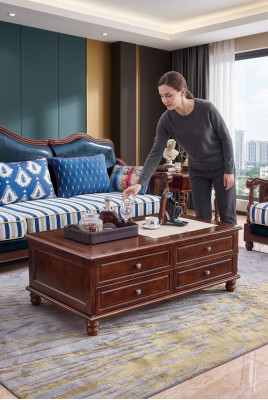 Klassischer Couchtisch Tisch Wohnzimmer Holz Couchtische Mit Schubladen