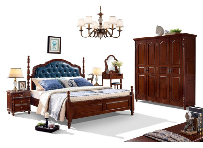 Bett 2x Nachttische 3 tlg. Schlafzimmer Set Design Luxus Klassisch