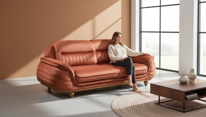 Sofa 3místná textilní nábytek třísedáky pohovky obývací pokoj Klasický styl