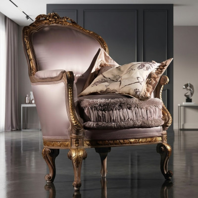 Polster Sitz Couchen Einsitzer Sessel Couch Polster Design Textil Italien Möbel