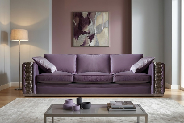 Klassisches Sofa Big xxl Couch Sofas Wohnzimmer Textil Viersitzer Italienische
