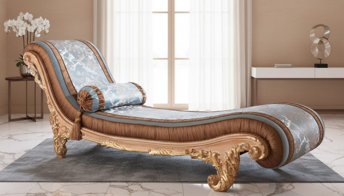 Liege Art déco hnědý komfort luxus lehátka relaxační šezlong italský nábytek