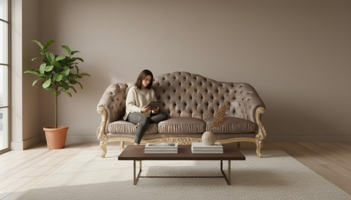 Pohovka gauč Design pohovny Čalouněný textil italské nábytek 3místné gauče