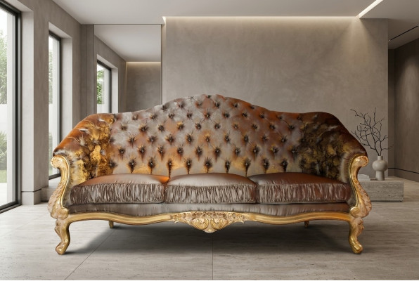 Pohovka gauč Design pohovny Čalouněný textil italské nábytek 3místné gauče