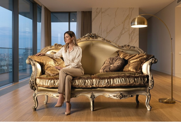 Sofa Zweisitzer 2-Sitzer klassische Sofas Luxusmöbel Sofas Polstersofa Couch Neu