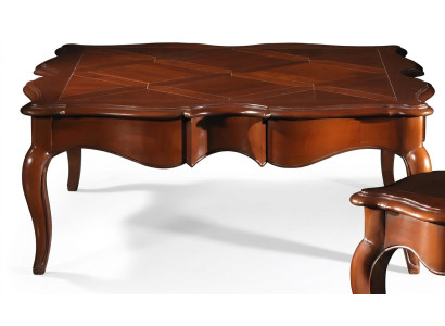 Beistelltisch XXL Pravé dřevo Stůl 112x112cm Nábytek Italský nábytek Stoly