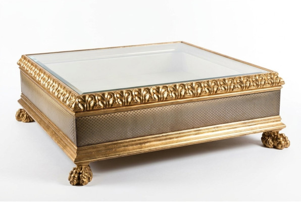 Luxus Couchtisch Glas Tisch Echtholz Möbel Wohnzimmer Tische Couchtische Italien