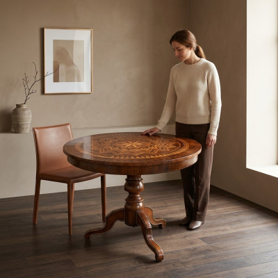 Esstisch Runder Tisch Esszimmer Wohnzimmer Garnitur Holz Design Tische Rund Neu