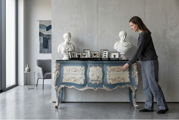 Kommode Sideboard Holz Schrank Anrichte Italienische design luxus Möbel Echtholz