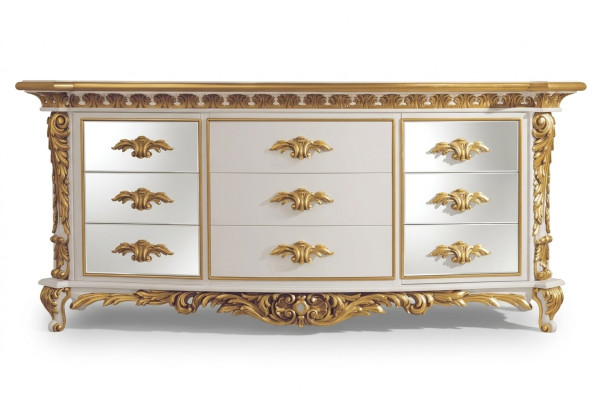 Kommode Wohnzimmer Kommoden Schubladen Holz Sideboard Schrank Schränke Massiv