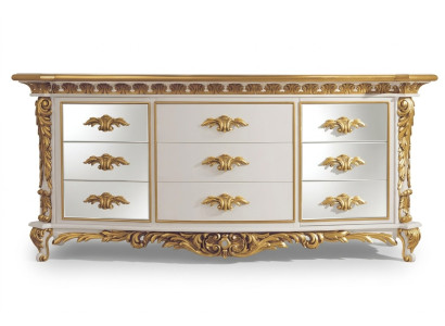 Kommode Wohnzimmer Kommoden Schubladen Holz Sideboard Schrank Schränke Massiv
