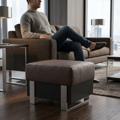 Stolička sezení nožička stolik na nohy sedací polštář obývací pokoj design Pufa kostka Itálie