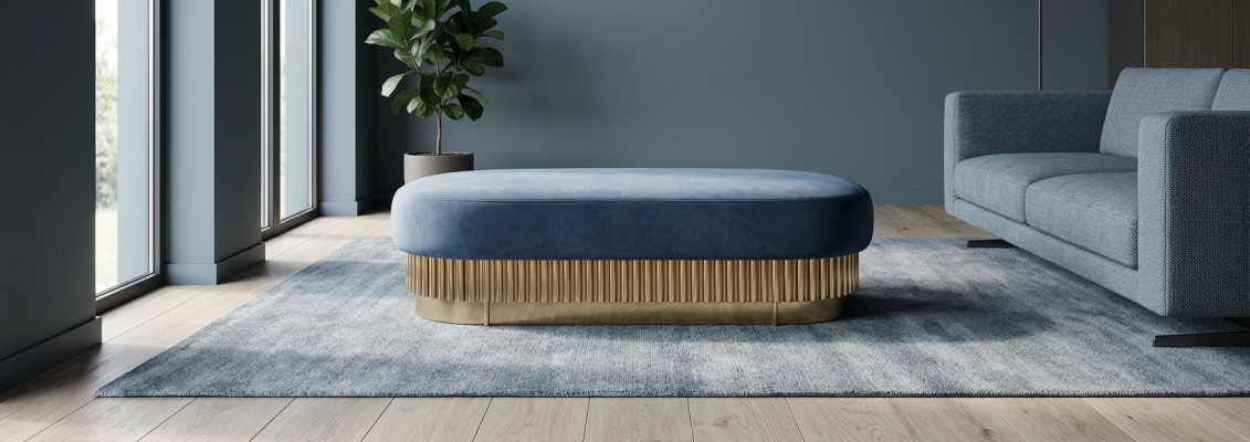 Sedačka Polštář Banka Polštář Sedačka Taburetka Banka Látka Dřevo Styl Designérský Podnožka