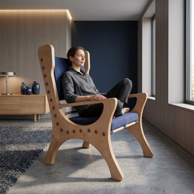 Jídelní židle 1 osoba křeslo dřevo luxusní třída barokní rokoko design nábytek nový