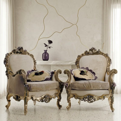 Sessel Sofa Couch 1 Sitzer Designer Couchen Club Art déco Polster Fernseh Lounge