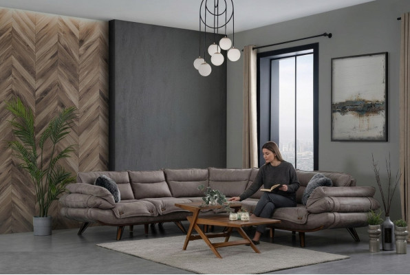 Ecksofa L Form Sofa Couch Polster Sofas Wohnlandschaft Stoffsofa Eckcouch Textil