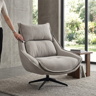Otočný křeslo Luxus křeslo s ušima Loft nábytek Design židle Jednosed Sofa Couch