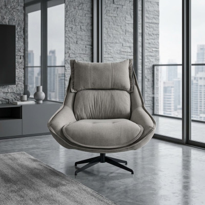 Otočný křeslo Luxus křeslo s ušima Loft nábytek Design židle Jednosed Sofa Couch