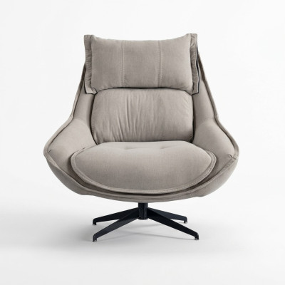 Otočný křeslo Luxus křeslo s ušima Loft nábytek Design židle Jednosed Sofa Couch