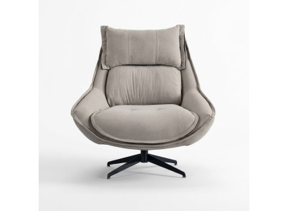 Otočný křeslo Luxus křeslo s ušima Loft nábytek Design židle Jednosed Sofa Couch