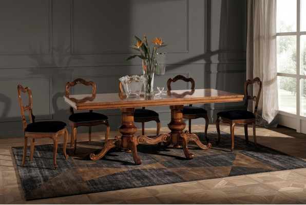 Esstisch Luxus Tisch Massiv Holz Möbel aus Italien Esszimmer Tische Einrichtung