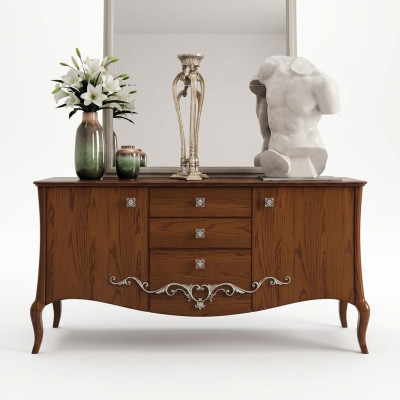 Kommode Schubladen Holz Kommoden Wohnzimmer Sideboard Schrank Schränke Massiv