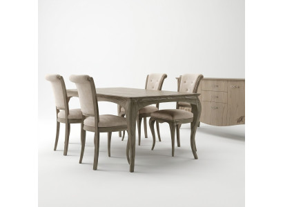 Möbel Einrichtung Gruppe Tisch + 4x Stuhl Set 5tlg. Esstisch Garnitur Esszimmer