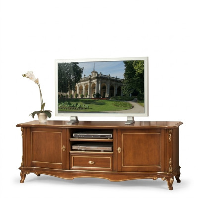 TV Sideboard RTV Wohnzimmer Design Regal Braun Holz Regale Lowboard Italien Neu