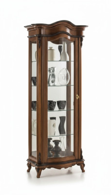 Wohnzimmer Möbel Massive Holz Vitrinen Glas Schrank Echtholz Anrichte Vitrine