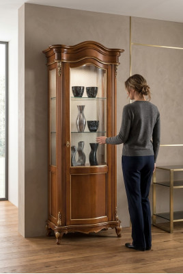 Wohnzimmer Möbel Glasschrank Vitrine Holz Vitrinen Glas Schrank Schränke Regale