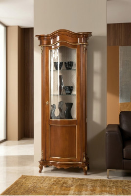 Wohnzimmer Möbel Glasschrank Vitrine Holz Vitrinen Glas Schrank Schränke Regale