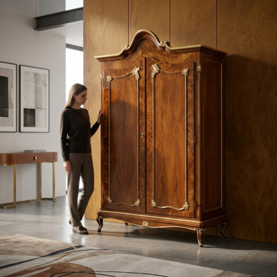 Kleiderschrank Holzschrank Schrank Massive Schlafzimmer Möbel Holz Echtholz Neu