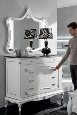 Luxus Kommode Spiegel Gruppe Holz Konsole Sideboard Schubladen Kommoden Konsolen