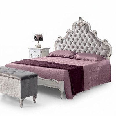 Chesterfield Bett Polster Design Luxus Doppel Hotel Betten Italienische Holz Neu